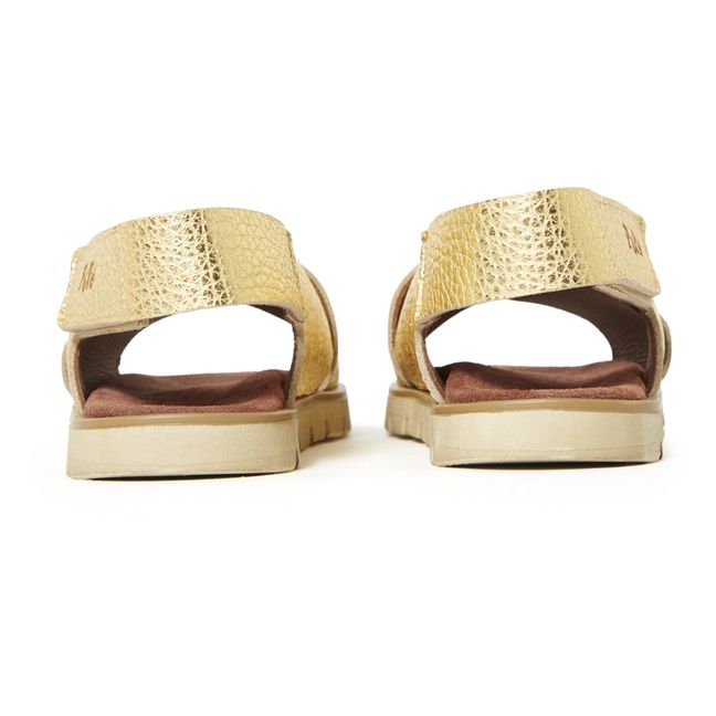 Crossed Sandals | Gold
