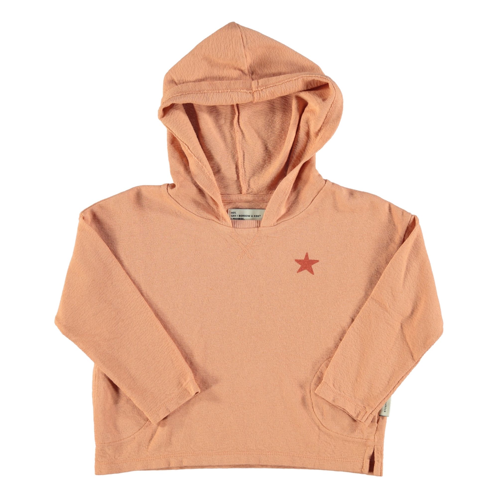 Piupiuchick - Hoodie Logo Coton Bio - Fille - Rose pêche