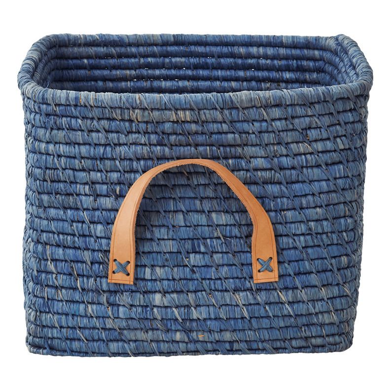 Square Basket with Black Weave to Store clothes toys or stray household items HK 