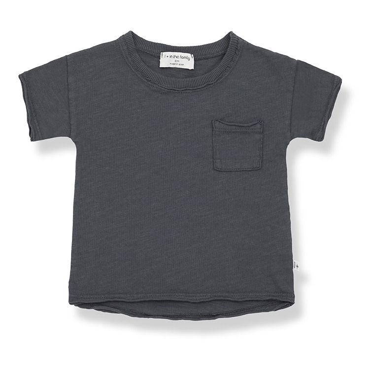 1+ in the family - T-Shirt Nani - Fille - Gris anthracite