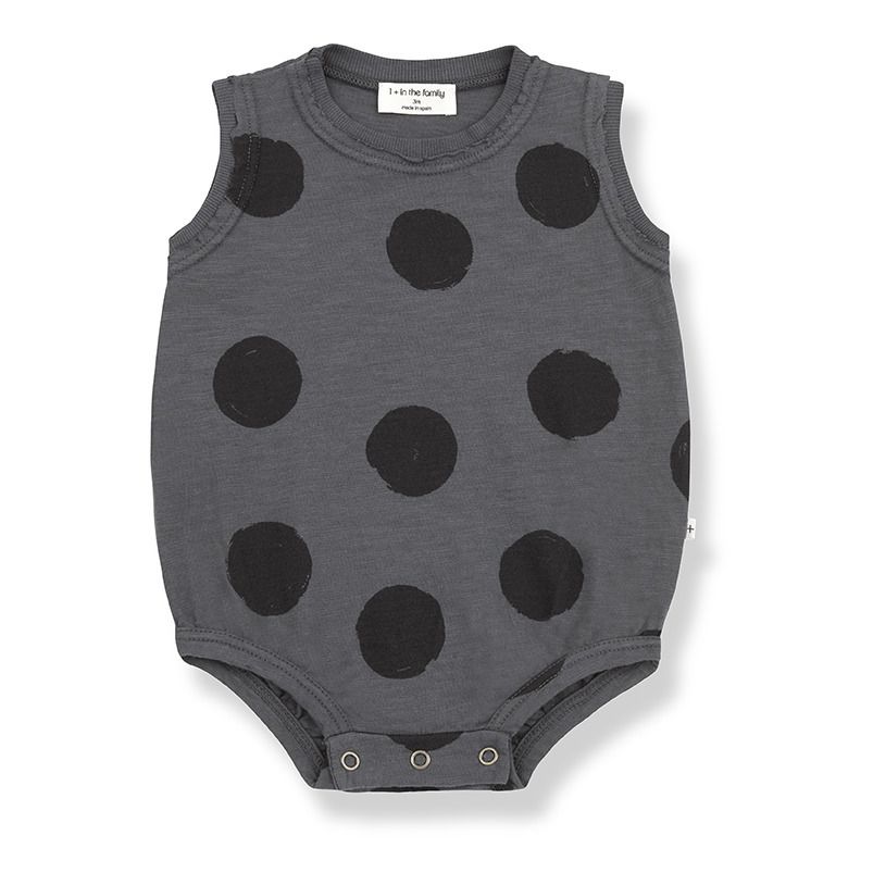 1+ in the family - Barboteuse à Pois Ona - Fille - Gris anthracite