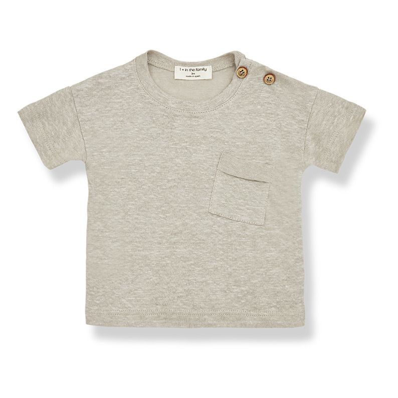 1+ in the family - T-Shirt Gabriel - Fille - Beige