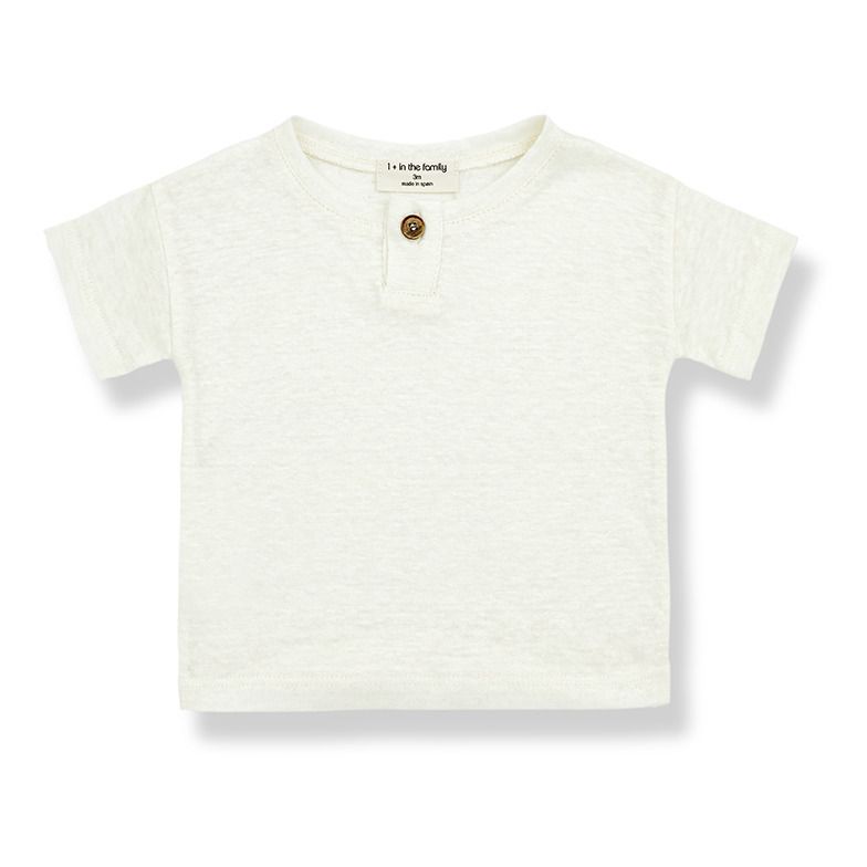 1+ in the family - T-Shirt Felix - Fille - Ecru