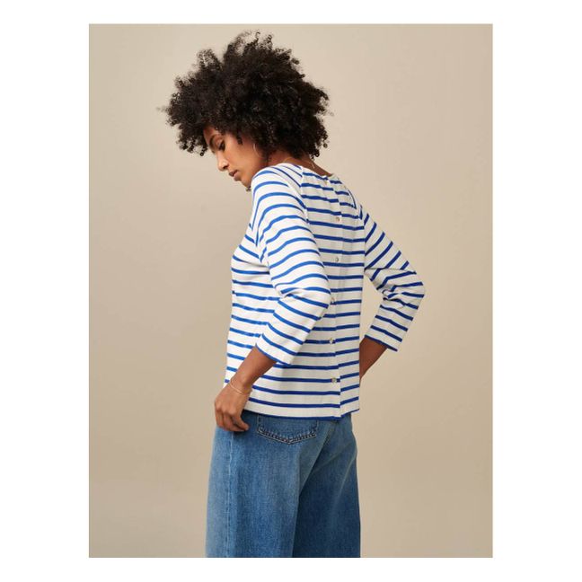 Maow Stripe T-shirt - Women's Collection  | Blue