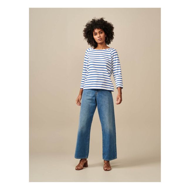 Maow Stripe T-shirt - Women's Collection  | Blue