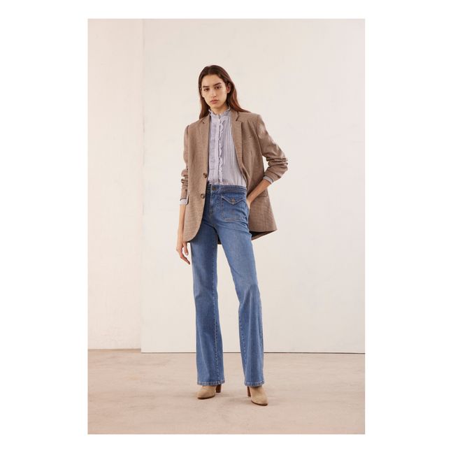 Jeans Nano Flare Gürtel | Blau