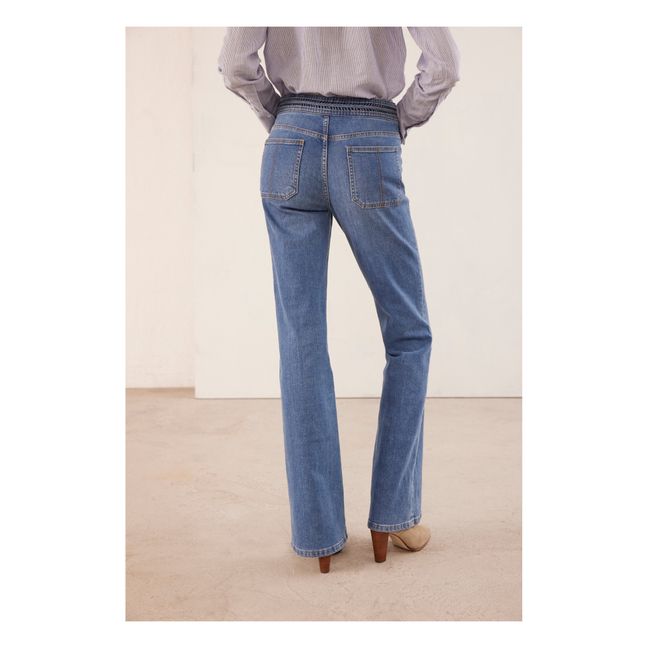 Jeans Nano Flare Cintura traforato | Blu