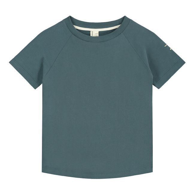 Organic Cotton Plain T-shirt Grey blue