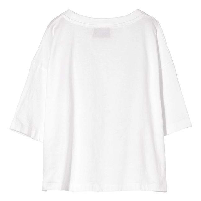 T-shirt Oversized Crop Coton Bio | Blanc