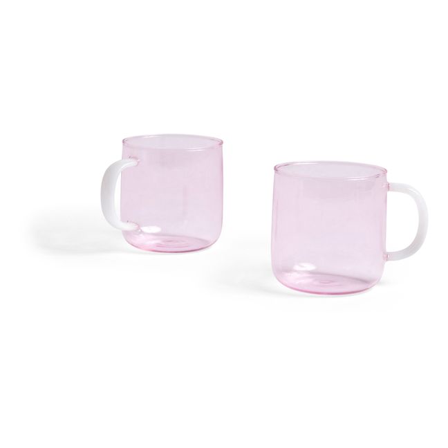 Borosilicate Cups S00ml - Set of 2 | Pink