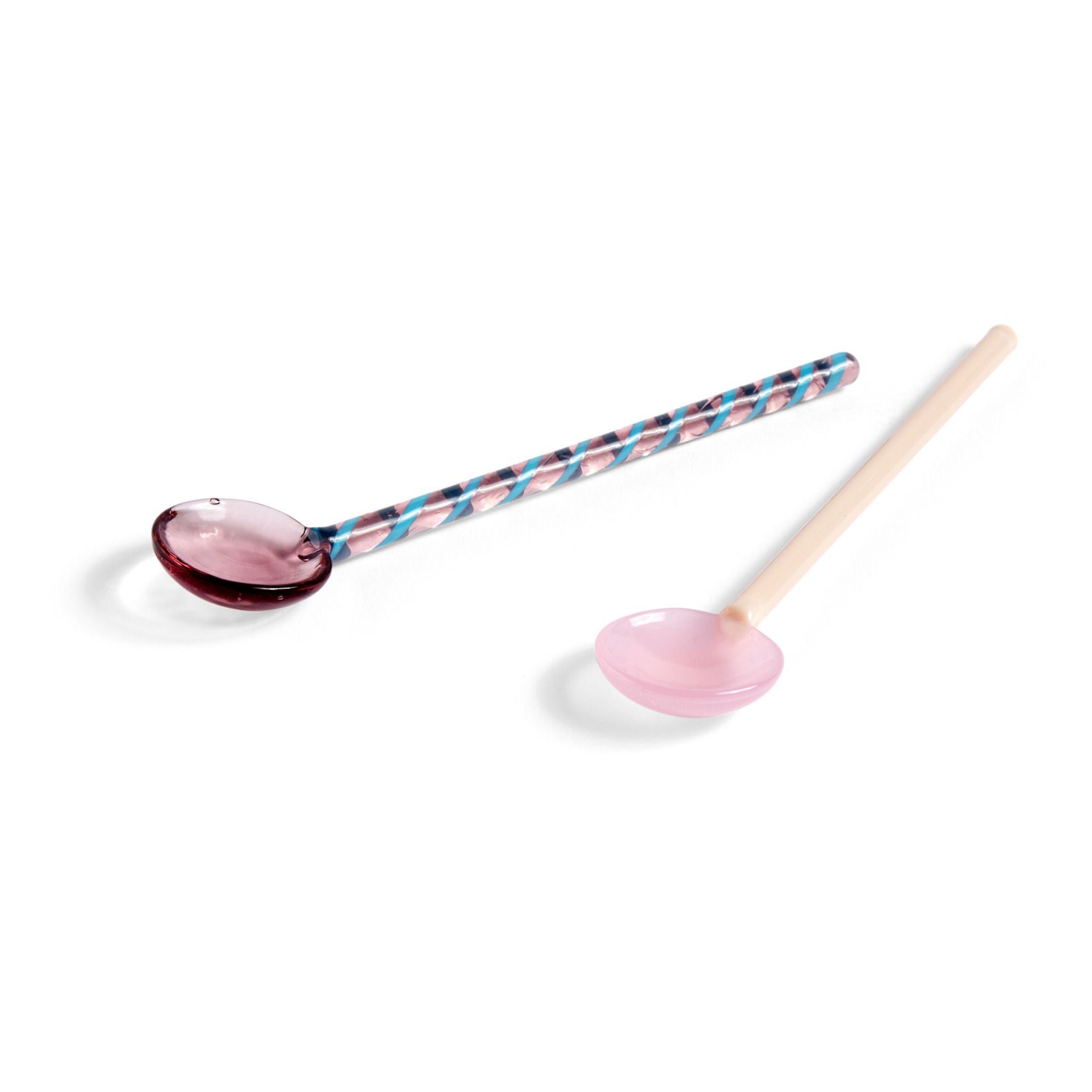 Hay - Cuillères Round en verre - Set de 2 - Multicolore