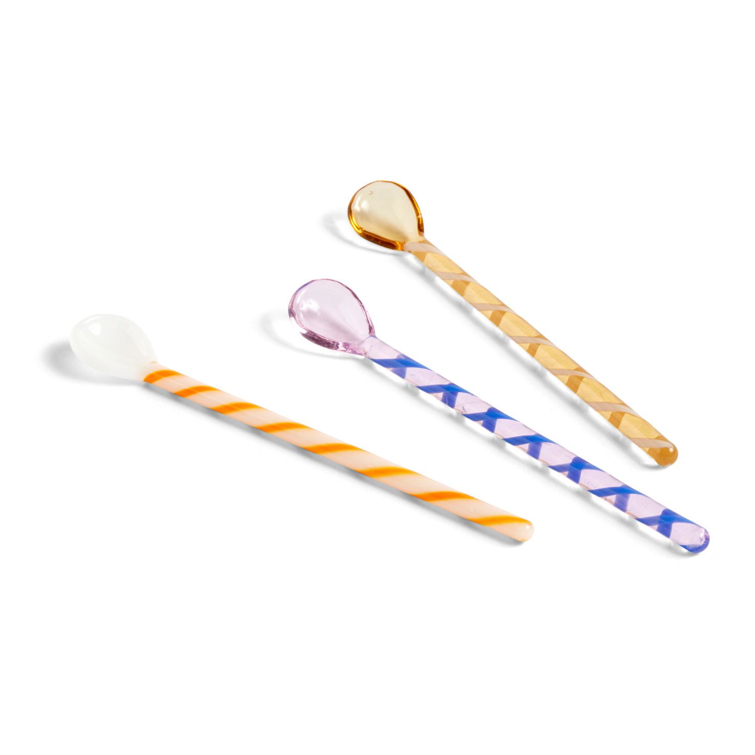 Hay - Cuillères Spice en verre - Set de 3 - Multicolore