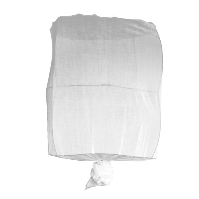Lampada a sospensione Koushi in metallo e cotone | Bianco