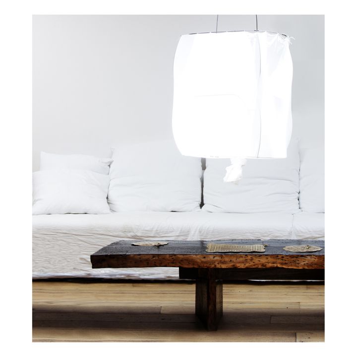 Koushi Metal and Cotton Pendant Lamp  | White- Product image n°1
