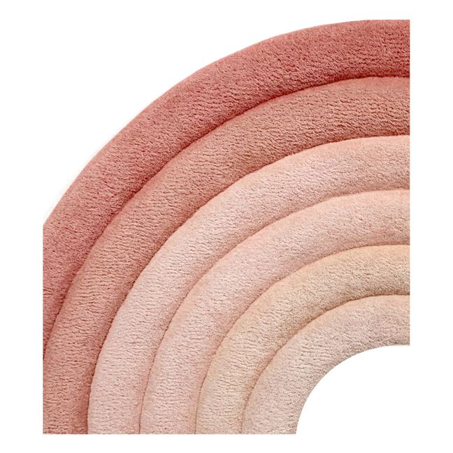 Tappeto Rainbow in lana 100x56 cm | Rosa