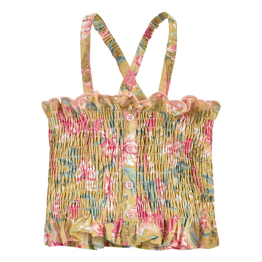 Louise Misha - Top Coton Bio Malika - Fille - Jaune