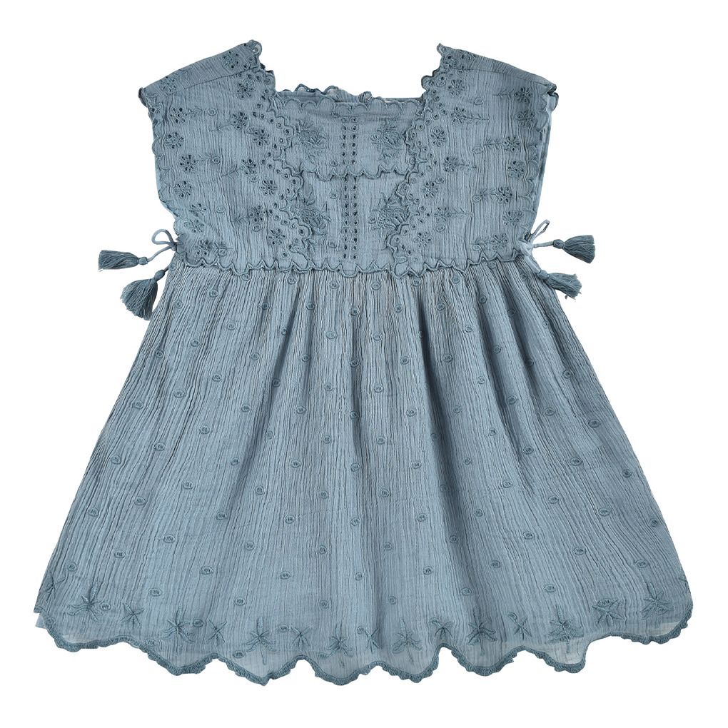 Leilani Organic Cotton Dress Grey blue Louise Misha Fashion