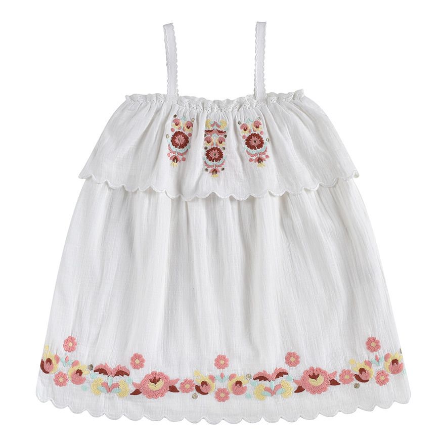 Louise Misha - Robe Coton Bio Solane - Fille - Ecru