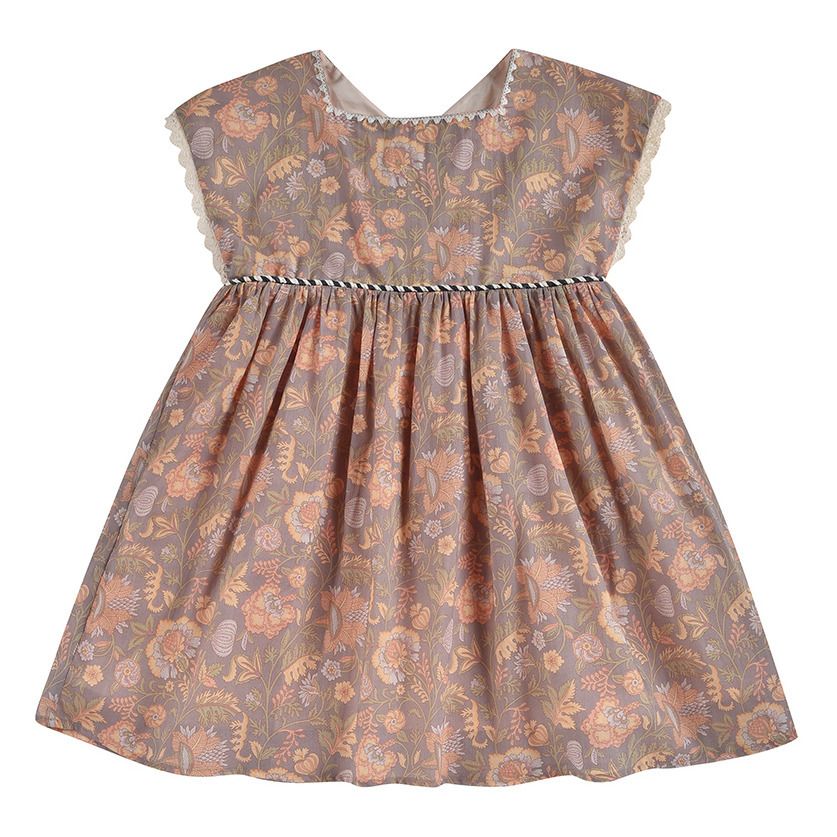 Louise Misha - Robe Coton Bio Tapalpa - Fille - Gris