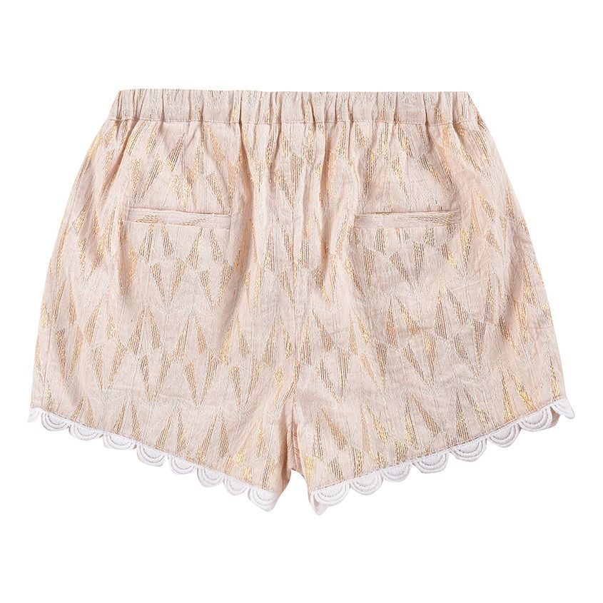 Shorts in lurex Saratoga Rosa chiaro Louise Misha Moda Teenager, Bambino