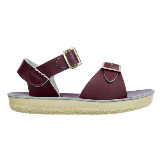 Sandalen aus Leder Waterproof Surfer | Burgunderrot