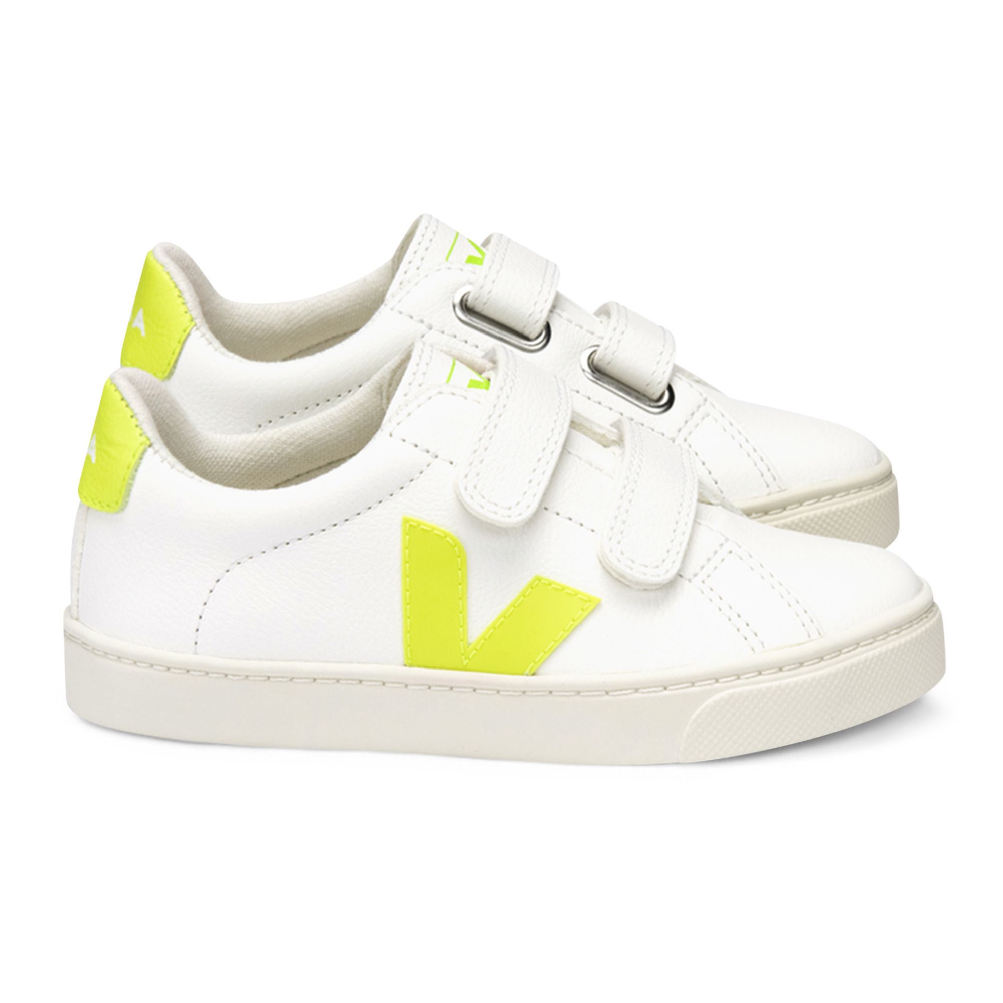 Veja - Baskets Scratchs Esplar Cuir - Fille - Jaune