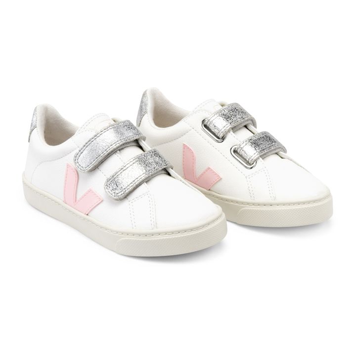 Velcro Esplar Leather Sneakers Silver- Product image n°1