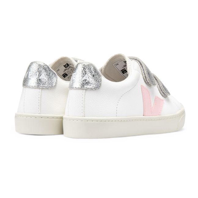 Zapatillas Velcros Esplar Cuero | Plateado