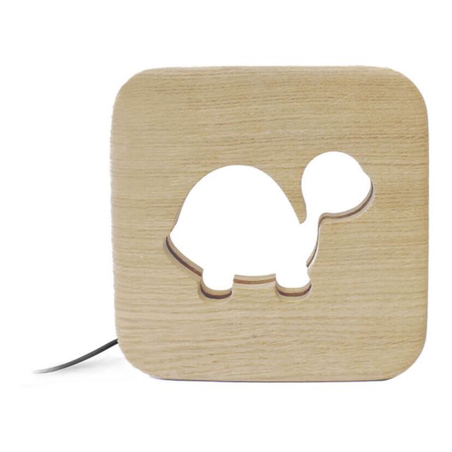 Solid Oak Turtle Night Light