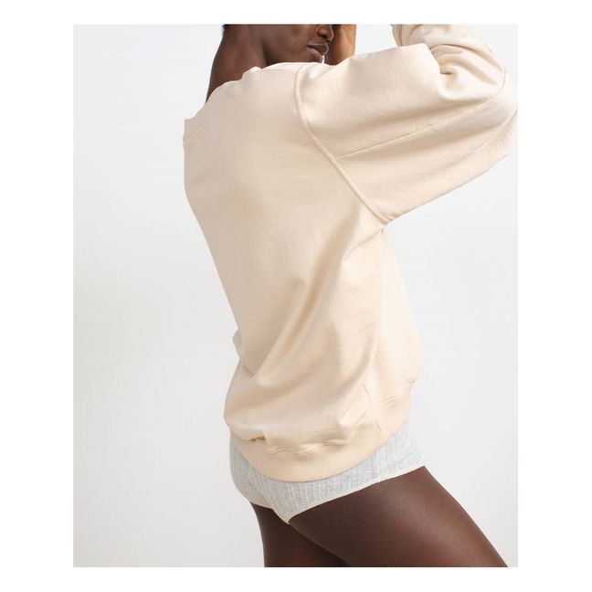 Suéter Holzer algodón orgánico | Beige rosado