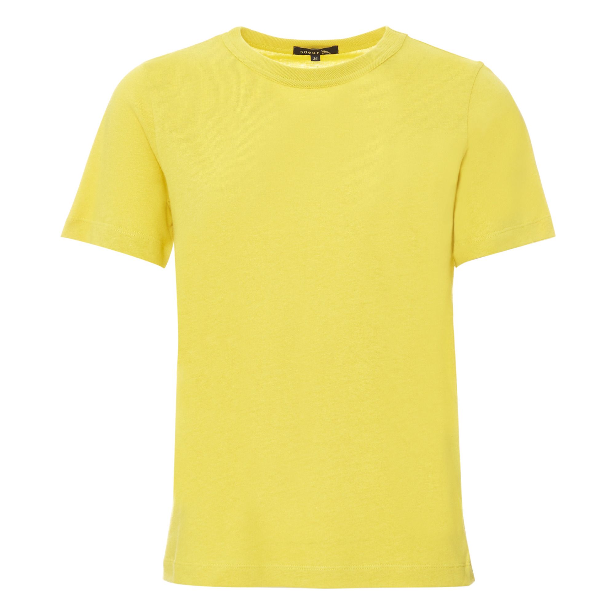 T-shirt en lin et coton bio jaune