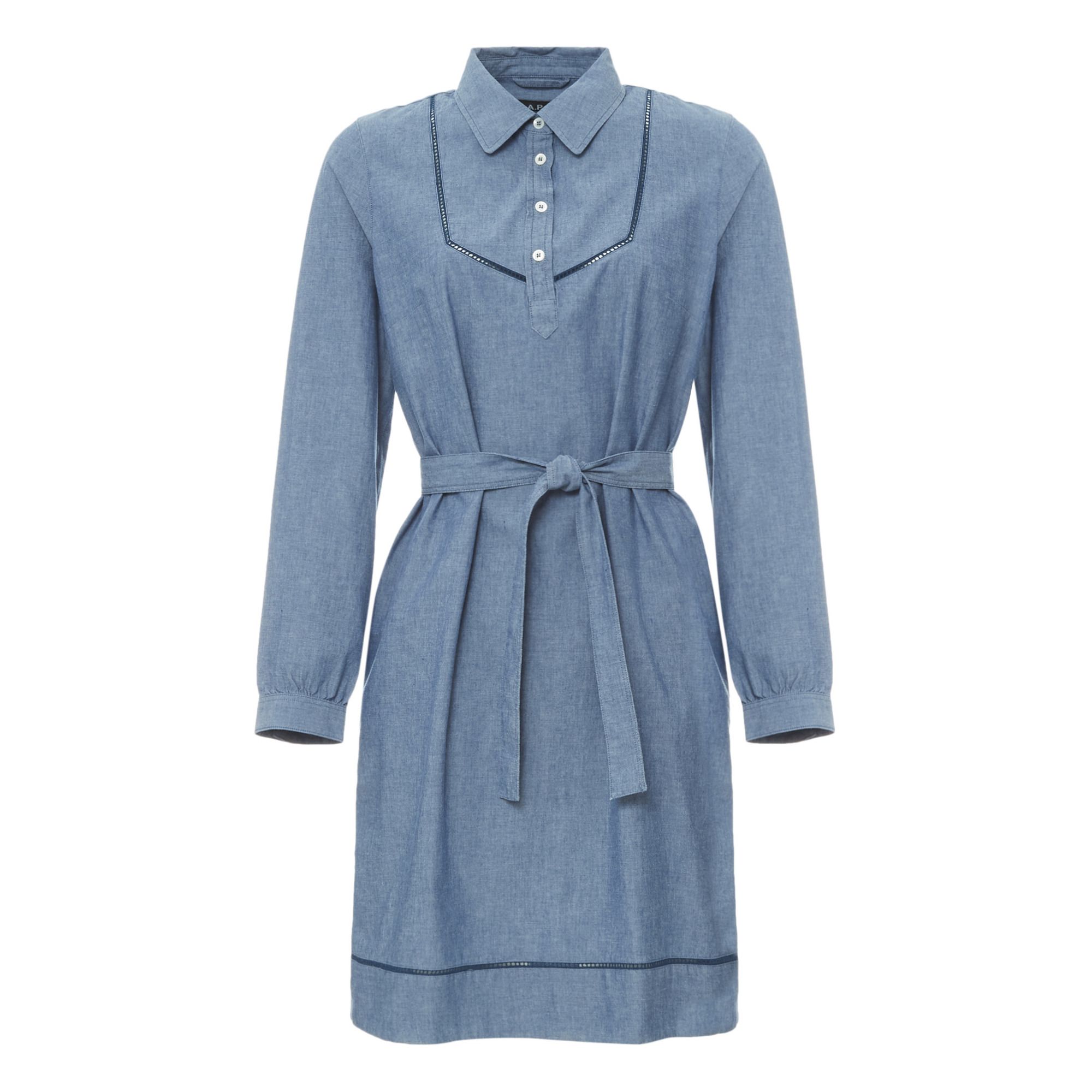A.P.C. - Robe Maeve Chambray - Femme - Bleu