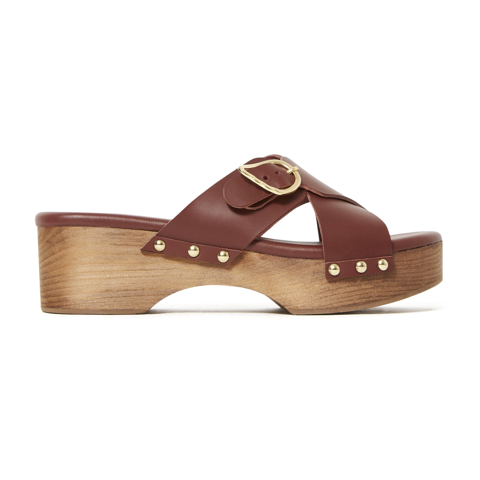 Ancient Greek Sandals - Sabots Marilisa - Collection Femme - - Noisette
