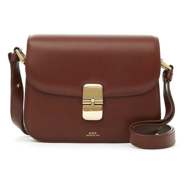 Grace Smooth Leather Bag - Small  Hazel