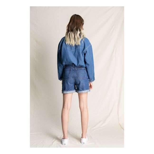 Shorts de tiro alto Cherryl | Vaquero