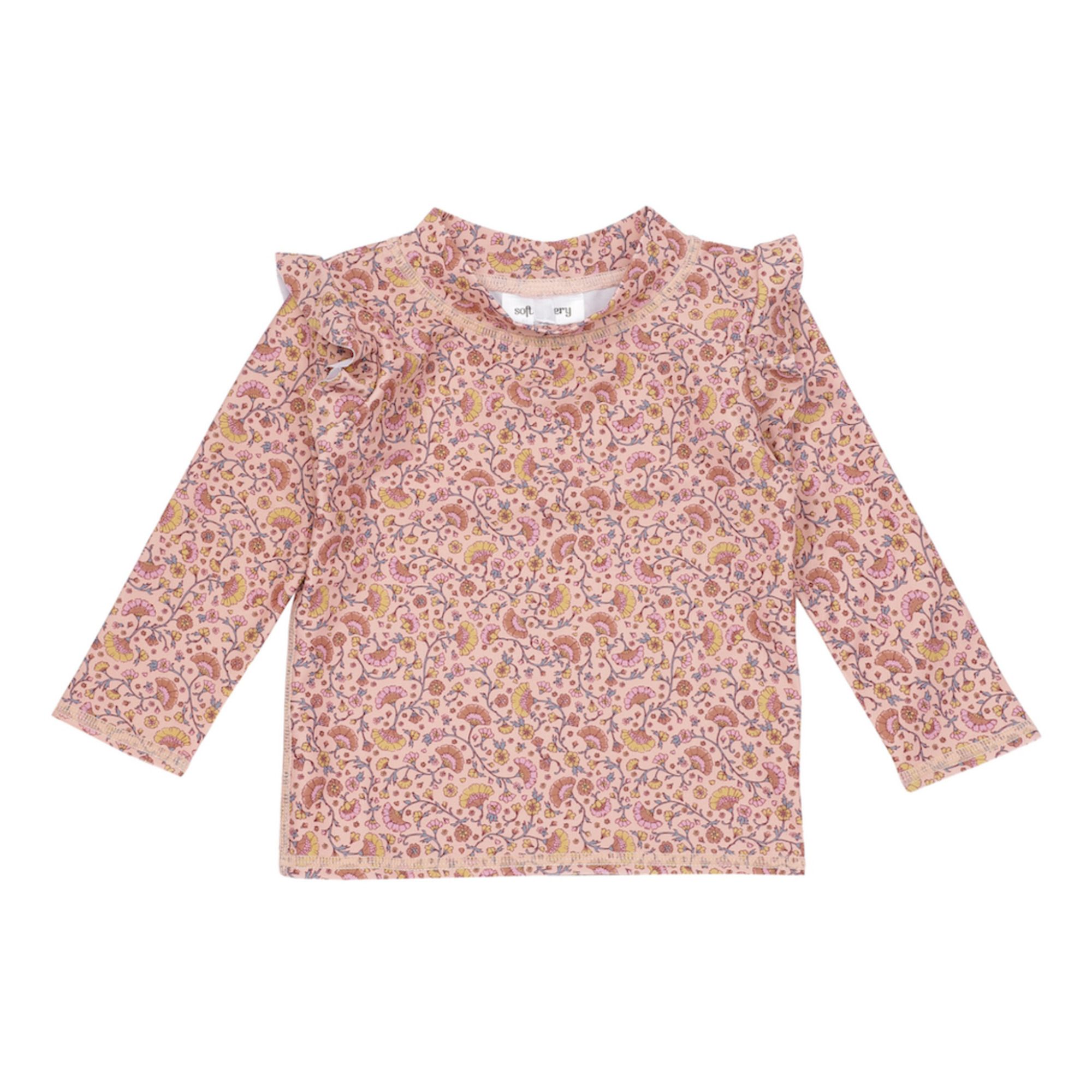 Soft Gallery - T-shirt Fee Motif Fleurs Anti-UV - Fille - Rose pêche