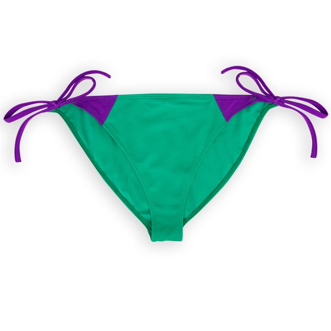 Bas de Maillot de Bain Bikini Bio Bicolore Vert