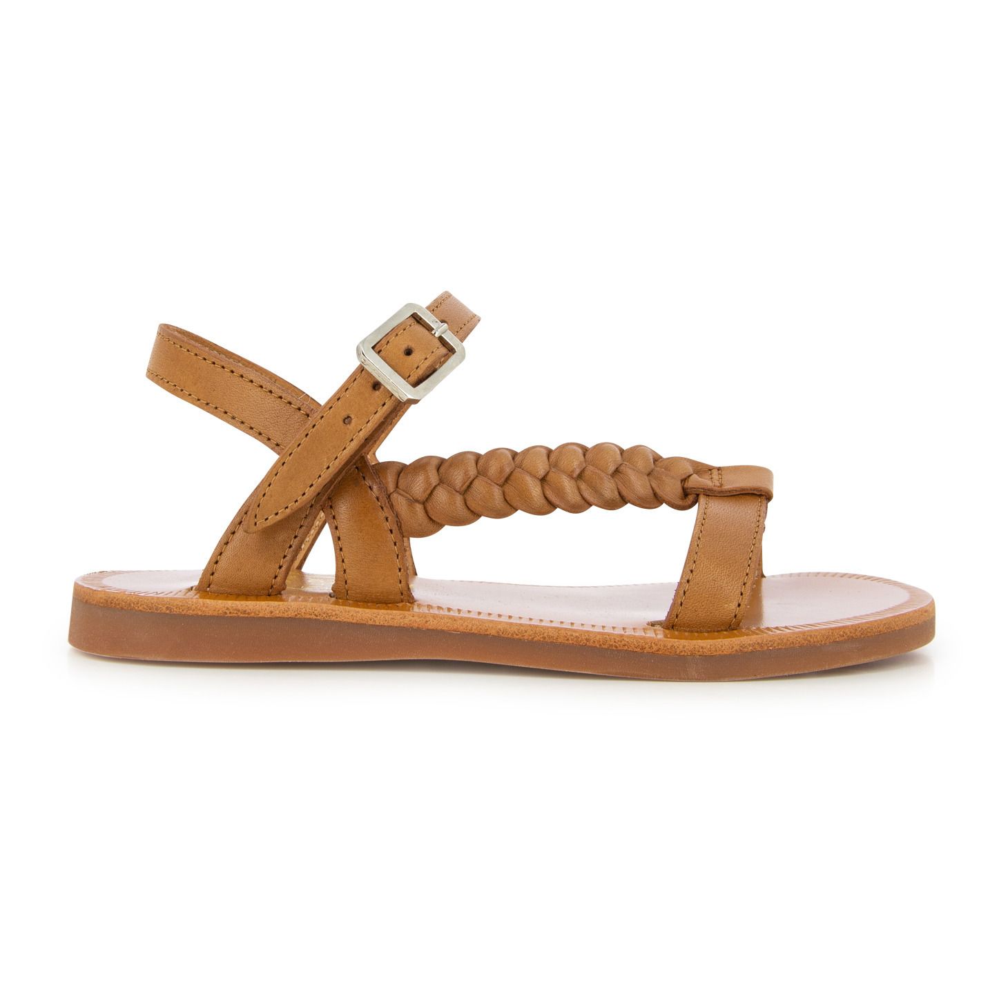 Pom d'Api - Sandales Plagette Antic - Fille - Camel