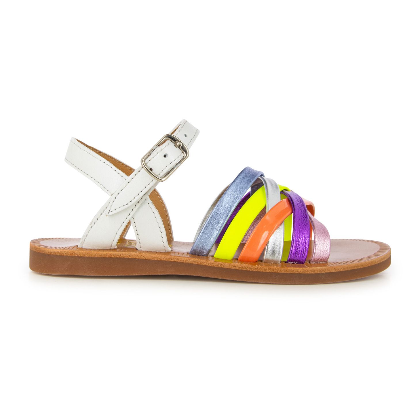 Pom d'Api - Sandales Plagette Lux - Fille - Blanc