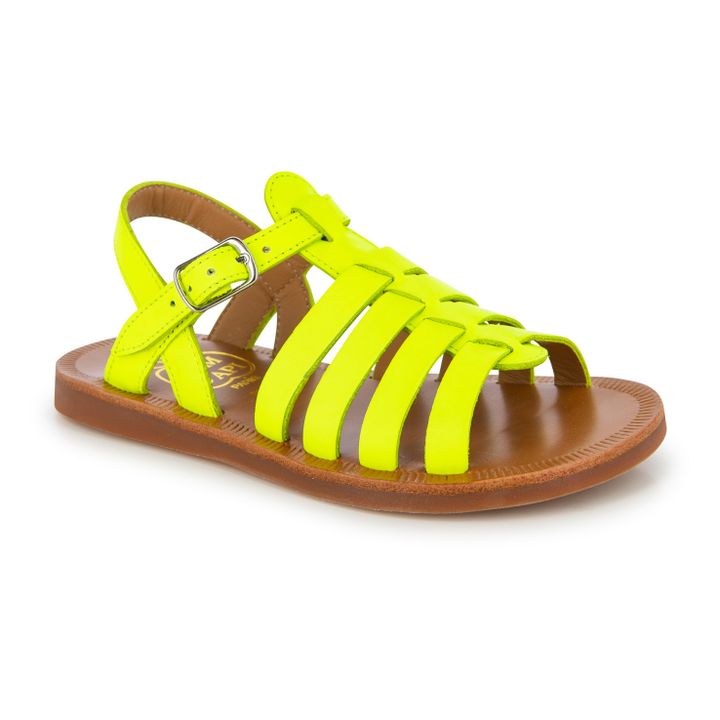 Strap Plagette Sandals  Fluorescent yellow- Product image n°1