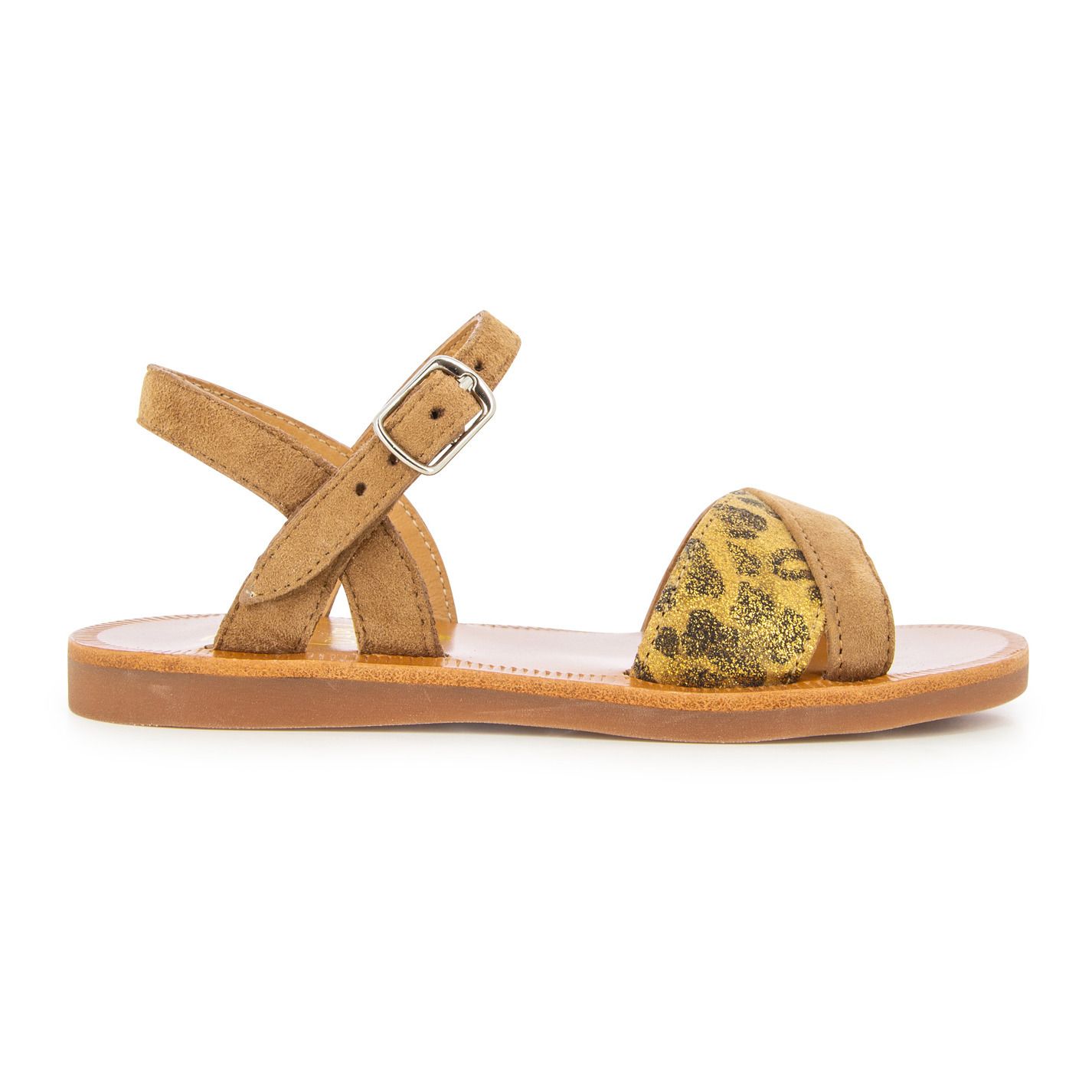 Pom d'Api - Sandales Plagette Tek - Fille - Camel