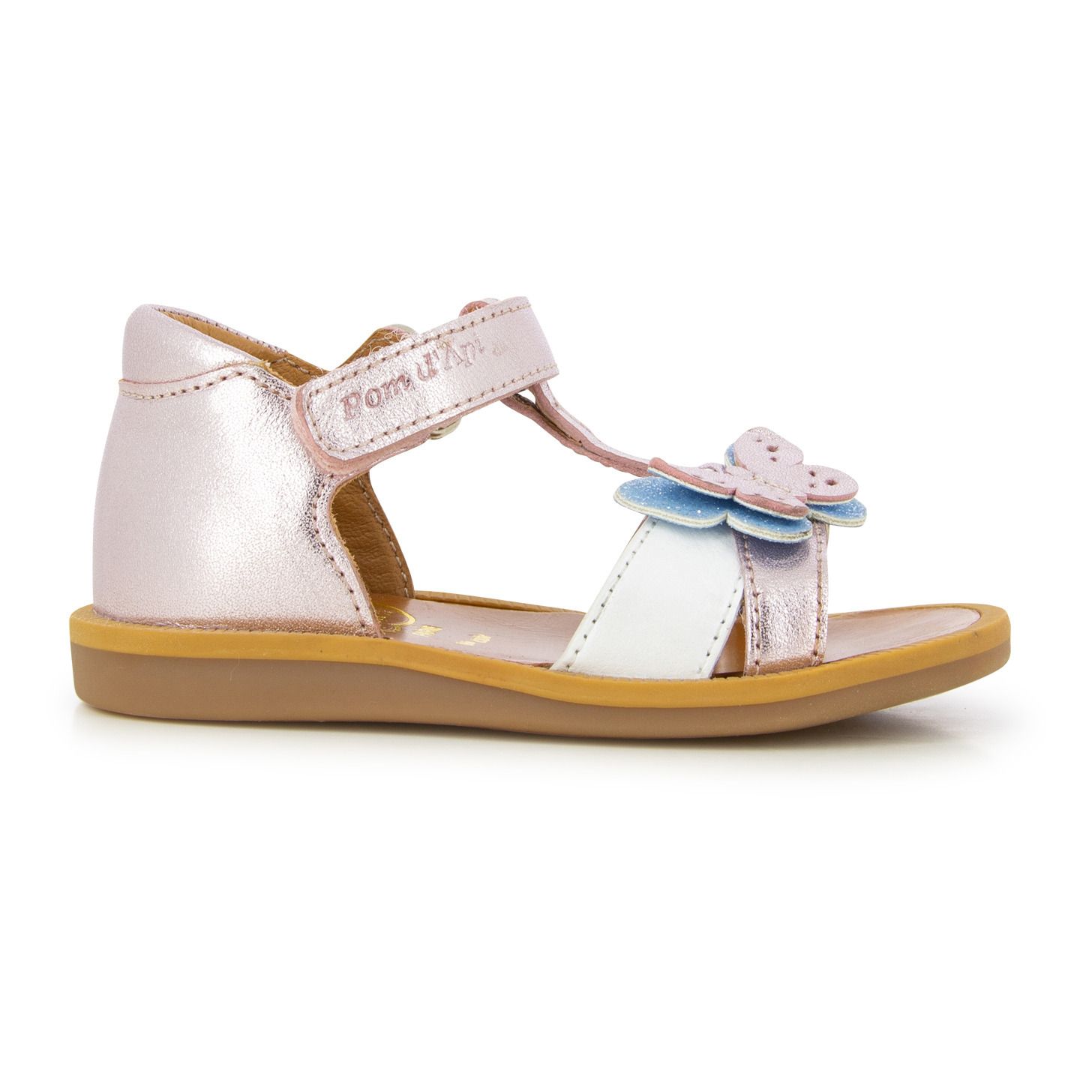 Pom d'Api - Sandales Poppy Cross - Fille - Rose