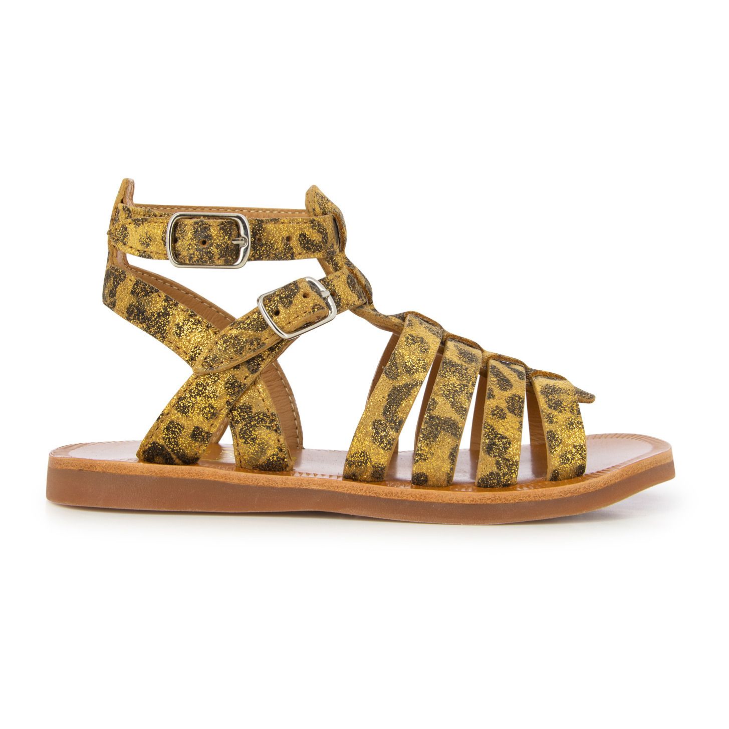 Pom d'Api - Sandales Plagette Gladiator - Fille - Camel