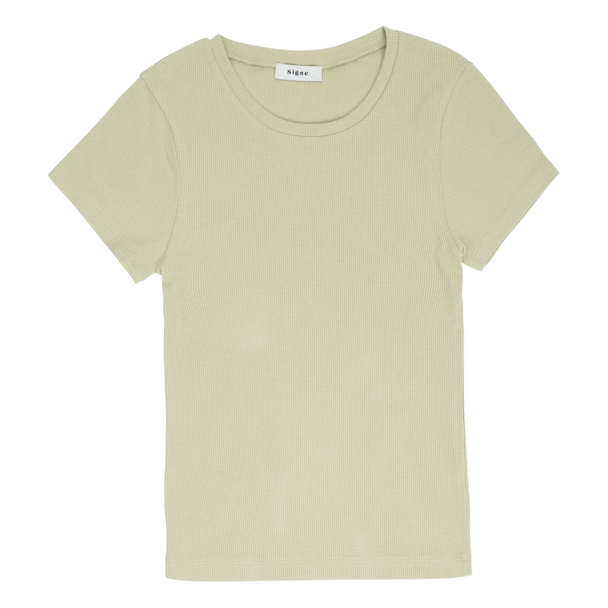 Signe - T-Shirt Lila Coton Bio - Femme - Vert pâle