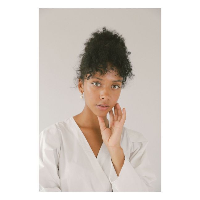 Orecchini con perle Hoops Small | Dorato