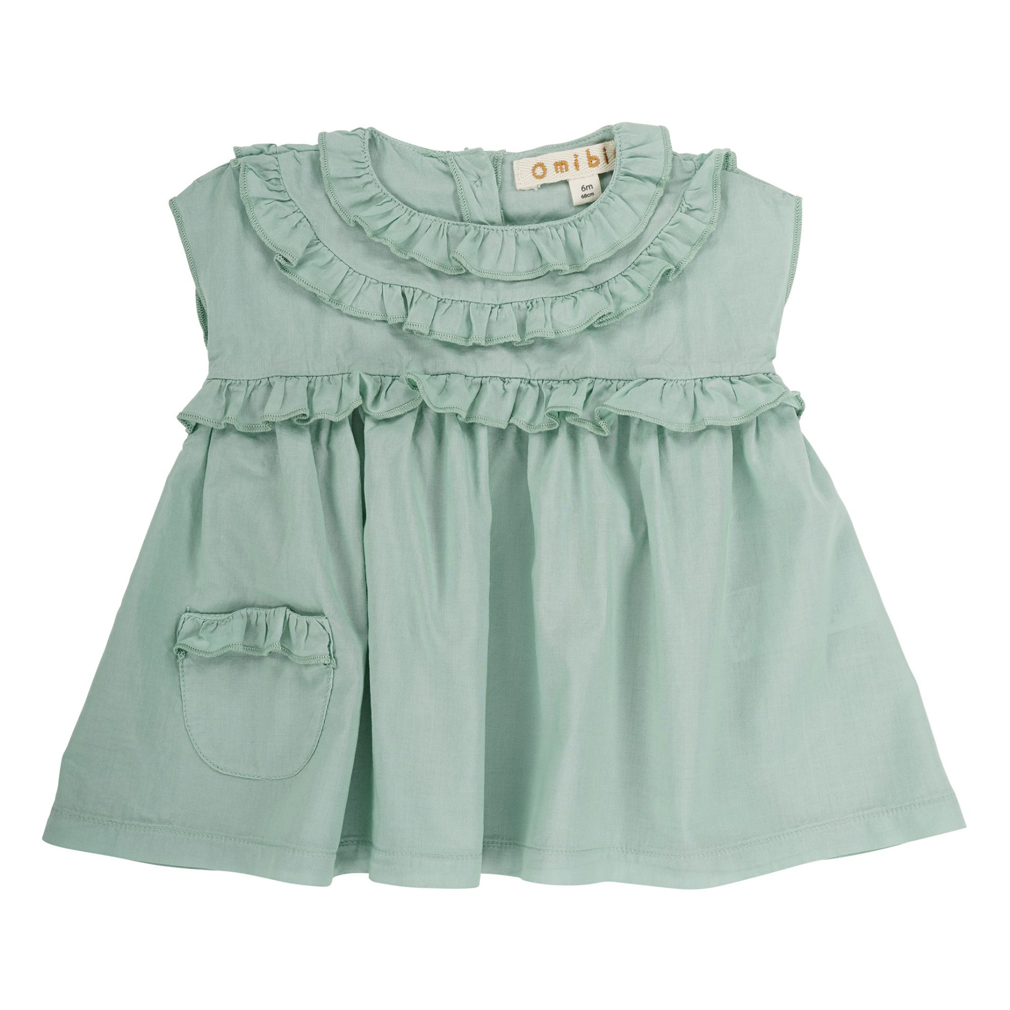 Omibia - Robe Coton Bio Camilla - Fille - Bleu Vert