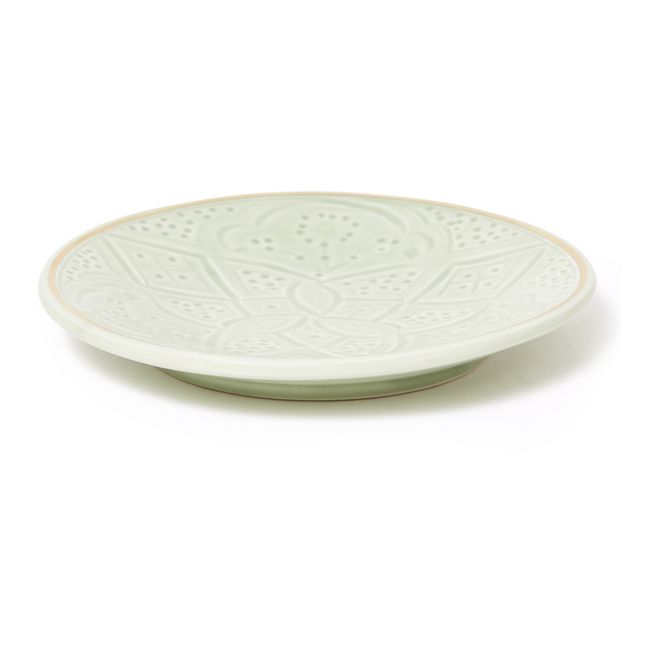 Plato Huella | Verde Almendra