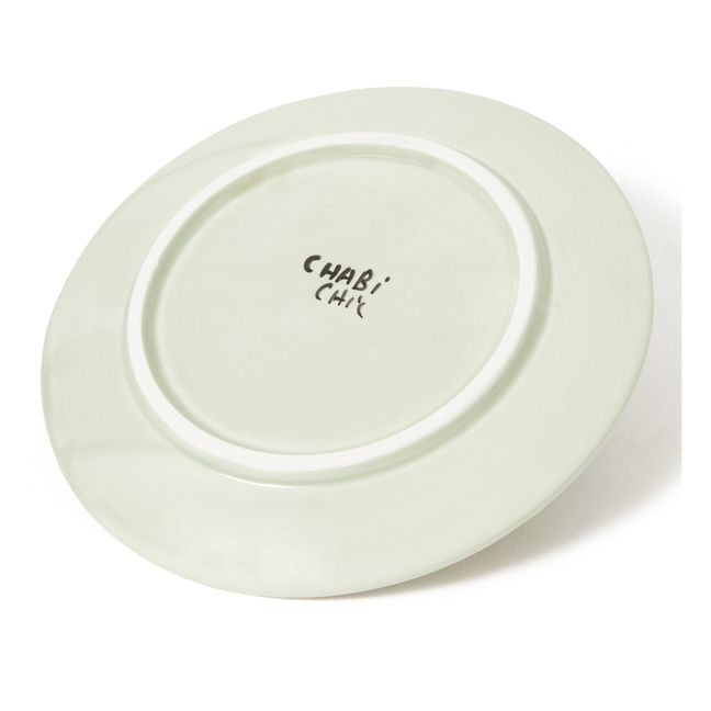 Plato Huella | Verde Almendra