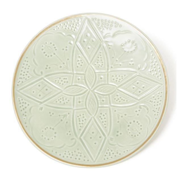 Plato Huella | Verde Almendra