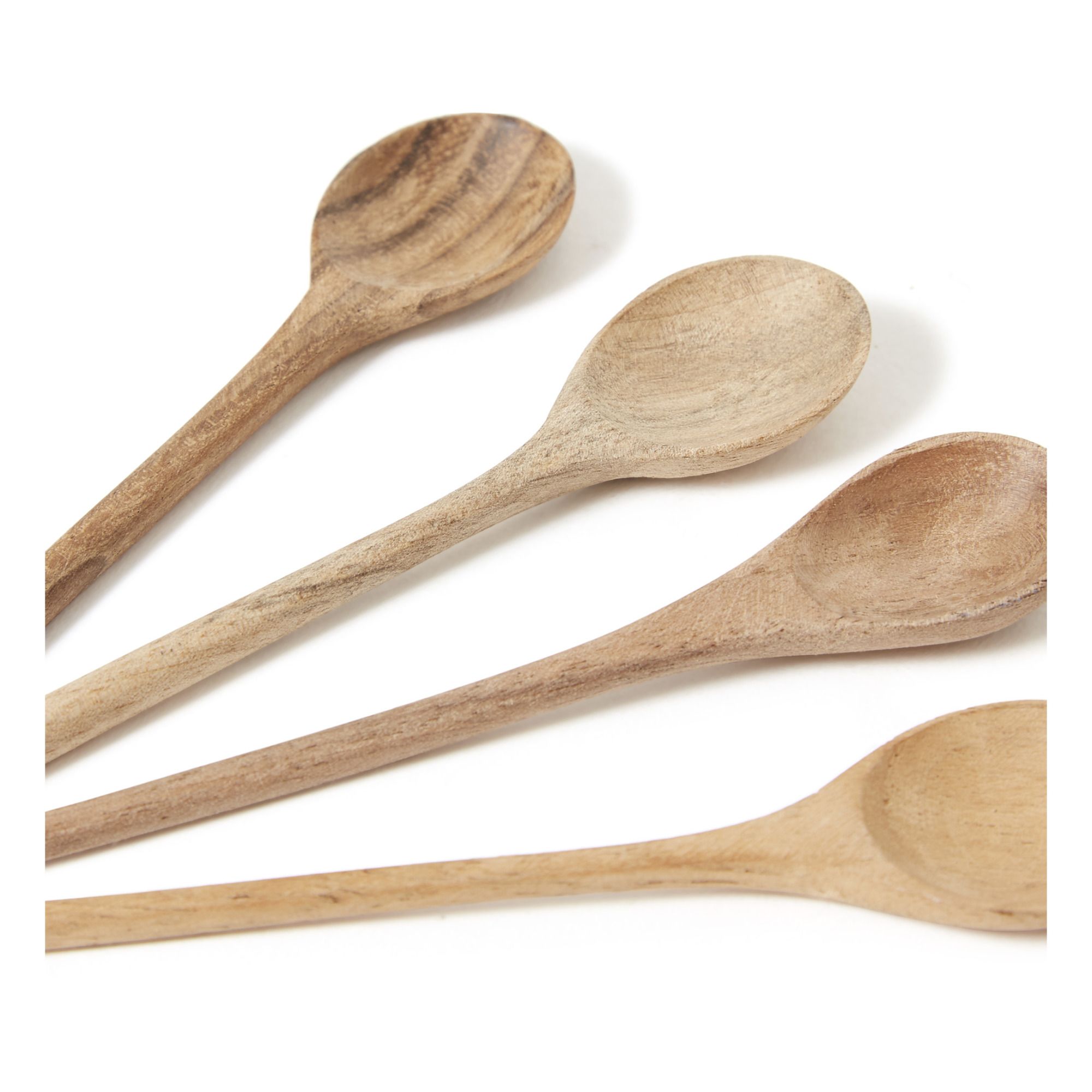 Walnut Wood Spoons Set Of 4 Chabi Chic Design Adult Smallable